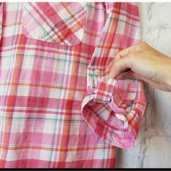 FOXCROFT Plaid Button-down Shirt 10 - Picture 2 of 5